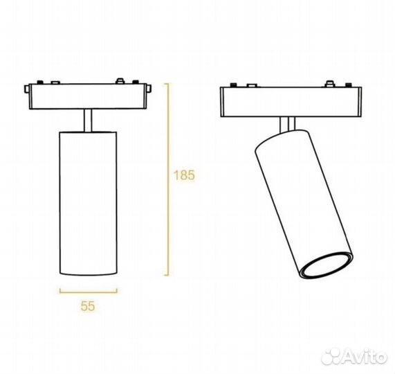 Трековый магнитный светильник Fino Solo 18вт