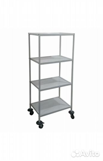 Стеллаж на колесах из нержавейки