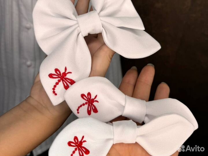 Банты для волос школьные. Вышивка под ваш запрос