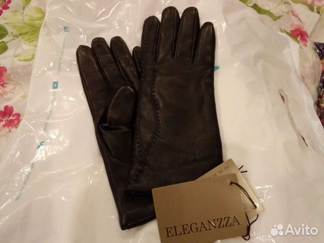 Перчатки женские кожаные новые