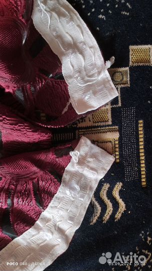 Тюль красная