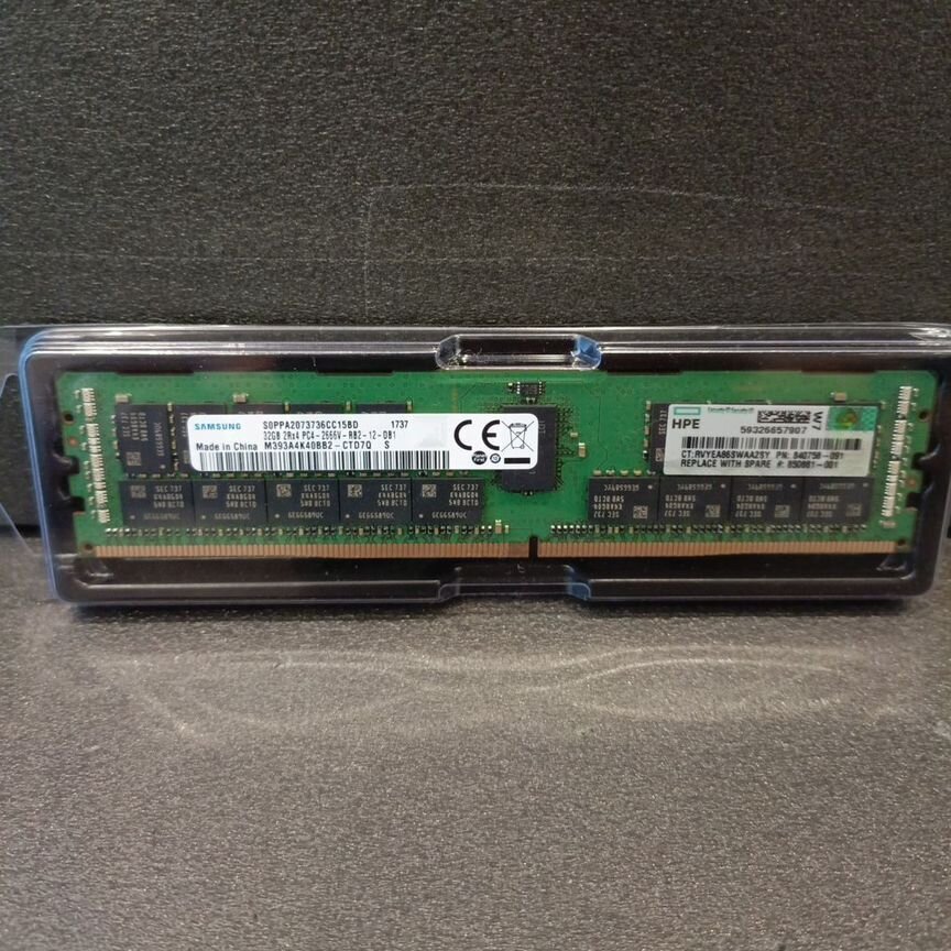 [PC4-21300] Samsung 32 Гб Ddr4-2666 Мгц Hpe Pc4-21300
