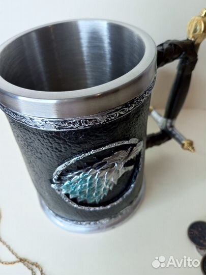 Бокал и кружка - набор Джона Сноу