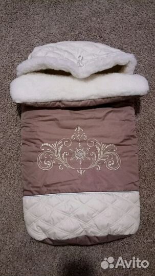 Конверт меховой для новорожденных. Little piople