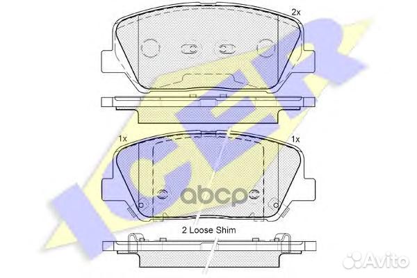 182090 колодки дисковые передние Kia Ceed/Pro