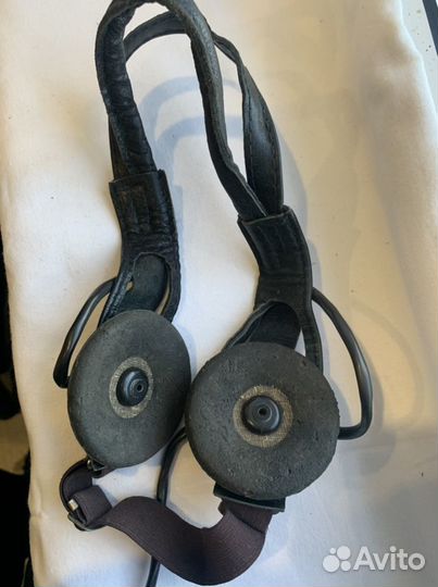 Наушники ретро,кожанные