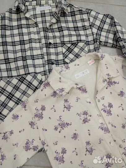 Рубашка тёплая zara для девочки 110-116