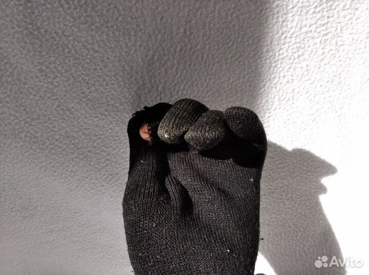 Перчатки черные розовые Мужские, женские. Хлопок