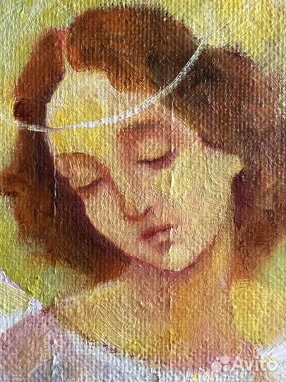 Картина маслом Ангел гармонии, 15/20 см