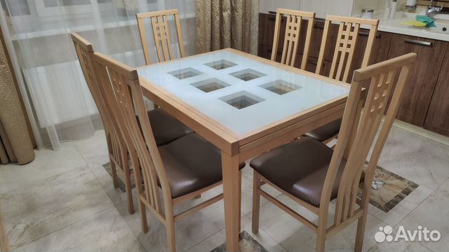 Кухонный стол и стулья комплект бу купить в Нижнем Новгороде | Товары ...