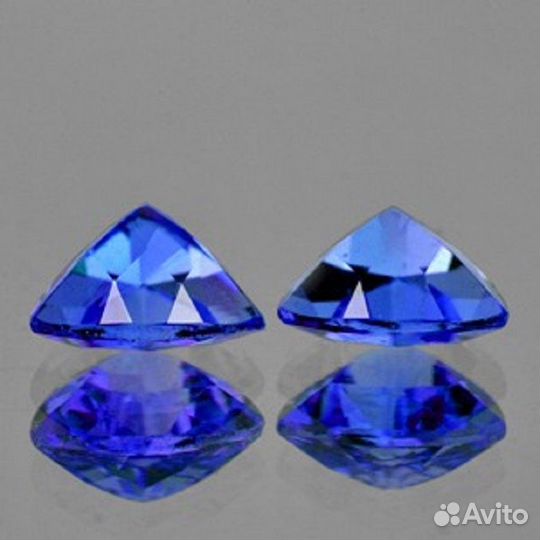 Танзанит натуральный 0,89Ct 1к-кт 5х5мм VVS Трилли