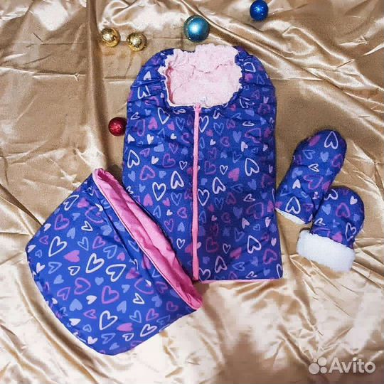 Зимний конверт в коляску/санки