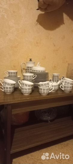 Кофейный немецкий фарфоровый сервиз