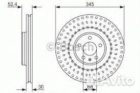 Bosch 0986479747 Диск тормозной передний