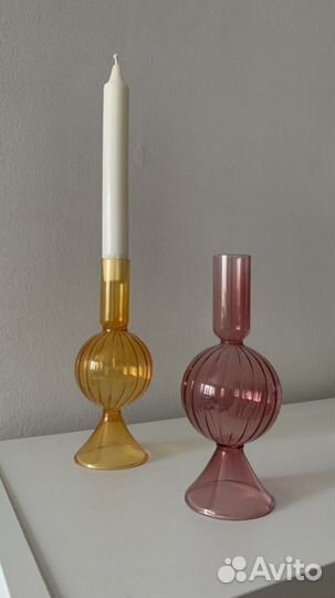 Подсвечник из стекла