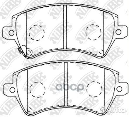 Колодки тормозные дисковые передние NiBK PN1224