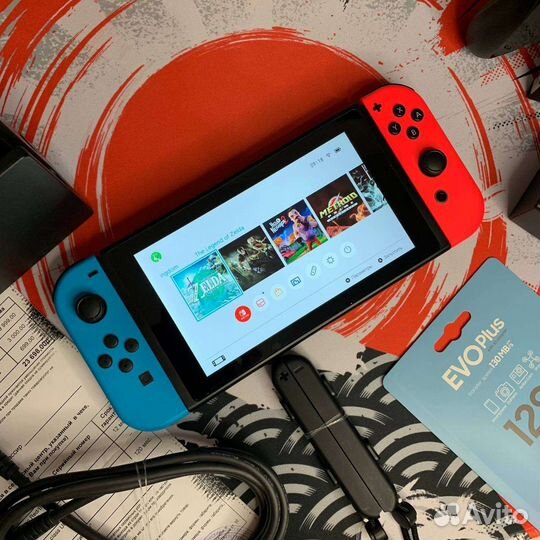 Прошитая Nintendo Switch 2 160 гб много игр