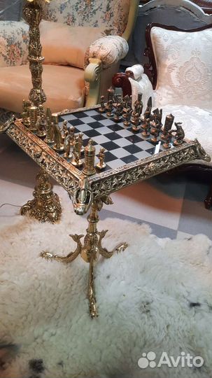 Шахматы на ножке. бронза. Подарок для мужчин