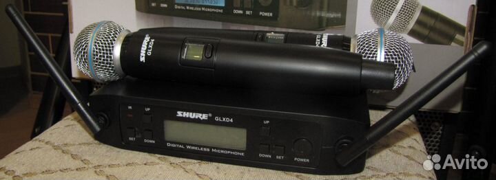 Микрофоны Shure Beta 58A 2шт Вокальныe Радио Glxd4