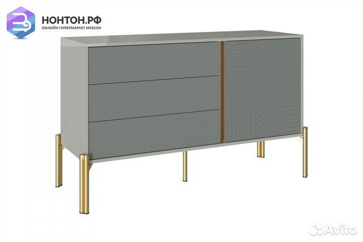 Комод Омри шиншилла Серая / матовый лайт грей софт