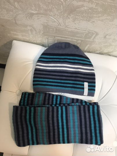 Комплект шапка и шарф на 5-7 лет