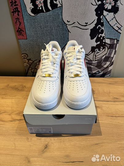 Nike Air Force 1 Low White Team Red(9,5US)