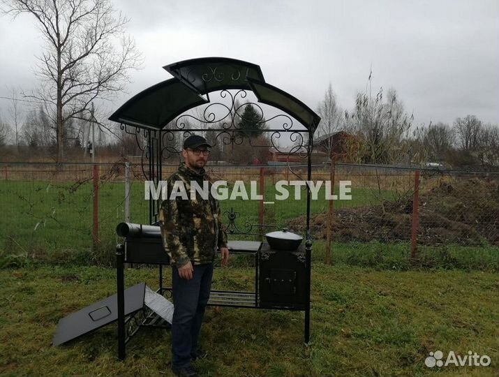 Мангал с крышей