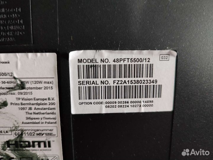 Телевизор philips 48pft5500/12