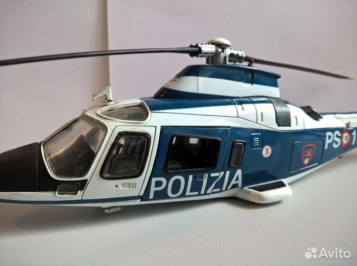 Модель вертолета Polizia,Ps 113 металл