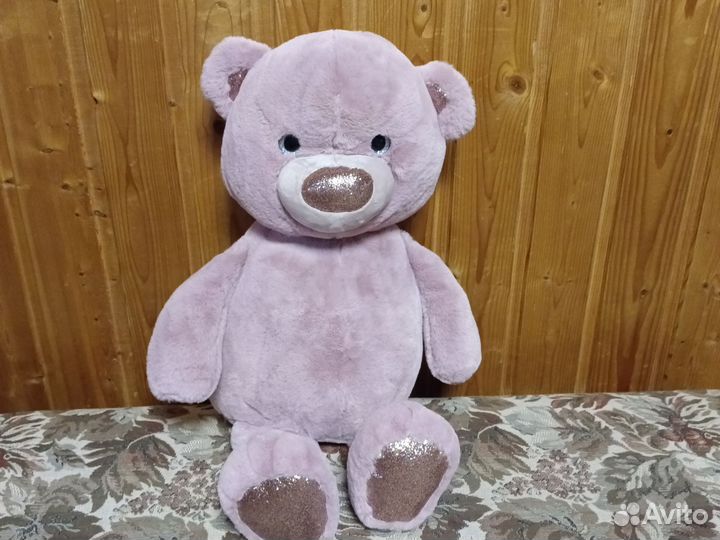 Медвежонок пушистик сиреневый, orange toys 30см