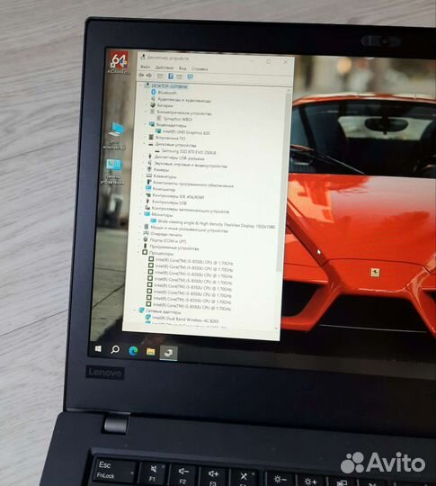 ThinkPad T480 IPS i5-8350 16GB SSD 2акб