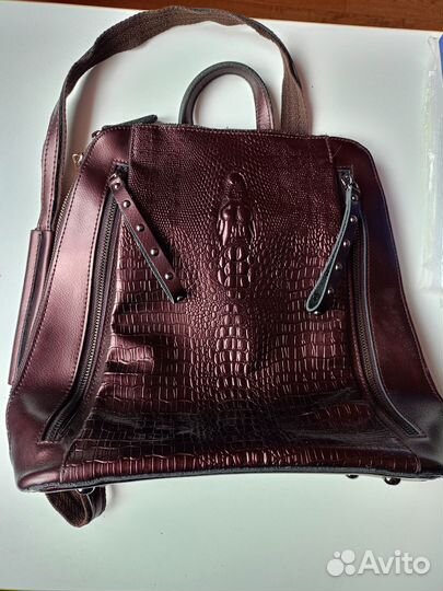 Сумка рюкзак кожа рептилии