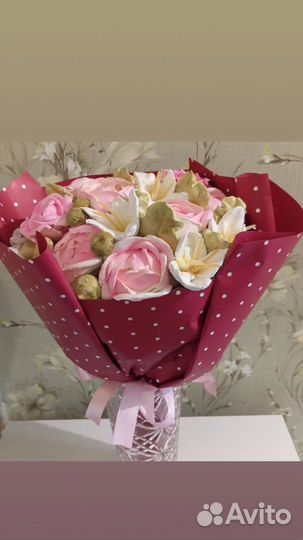 Зефирные цветы. Букет из зефира