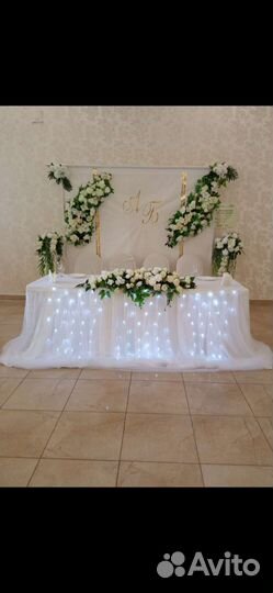 Оформление зала для свадьбы