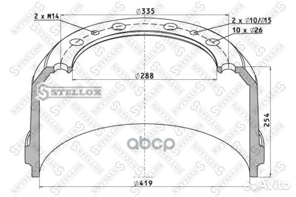 85-00080-SX торм.барабан (накл 19557) 419x203