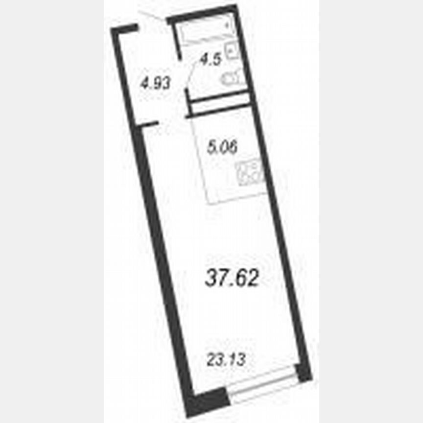 Апартаменты-студия, 37,6 м², 11/11 эт.