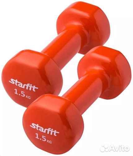 Гантель виниловая starfit DB-101 (4 кг) Гантель ви
