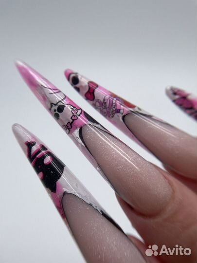 Маникюр гель лак Наращивание ногтей