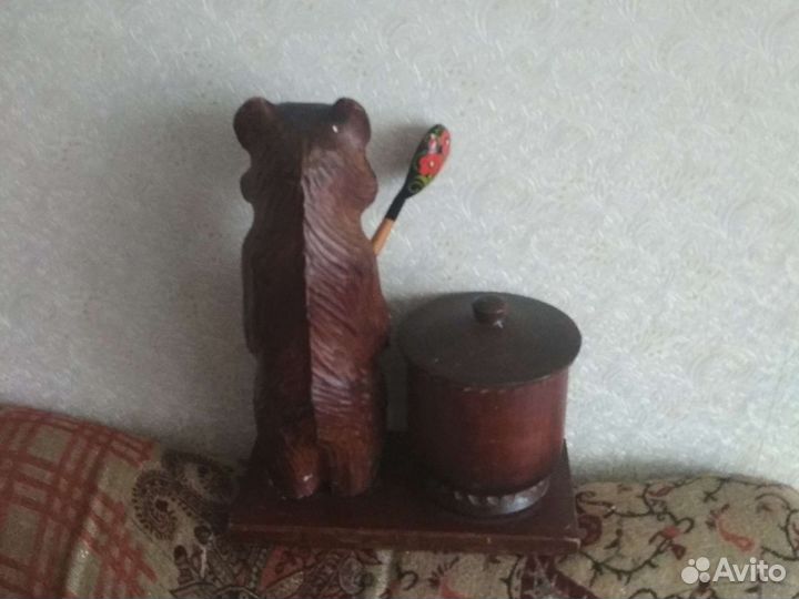 Медведь статуэтка из дерева СССР