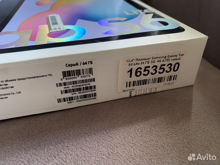 Планшет samsung galaxy tab s6 lite