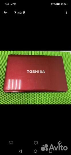 Быстрый ноутбук Toshiba L655, красный. Доставка