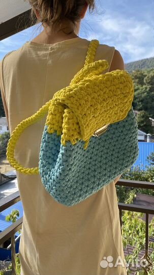 Рюкзак вязаный детский