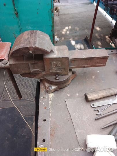 Тиски.советские.бу.рабочая.часть.200.мм