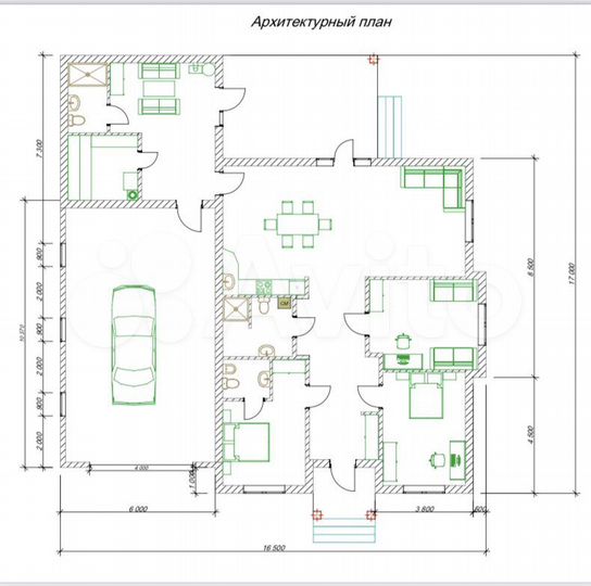 Коттедж 205 м² на участке 10 сот.