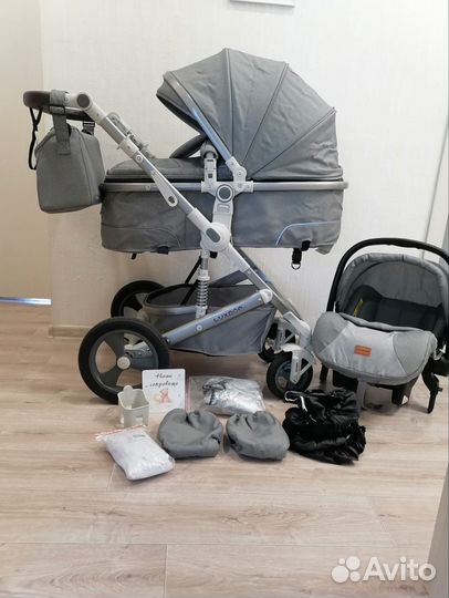 Коляска 3в1 Luxmom(как с магазина)