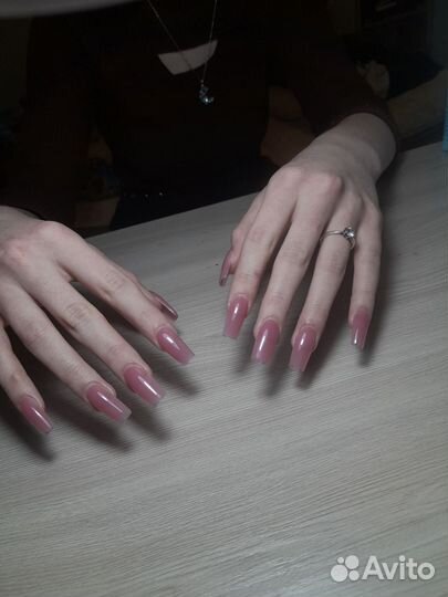 Маникюр наращивание ногтей