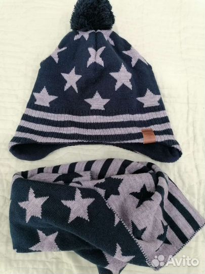 Комплект шапка и шарф для мальчика