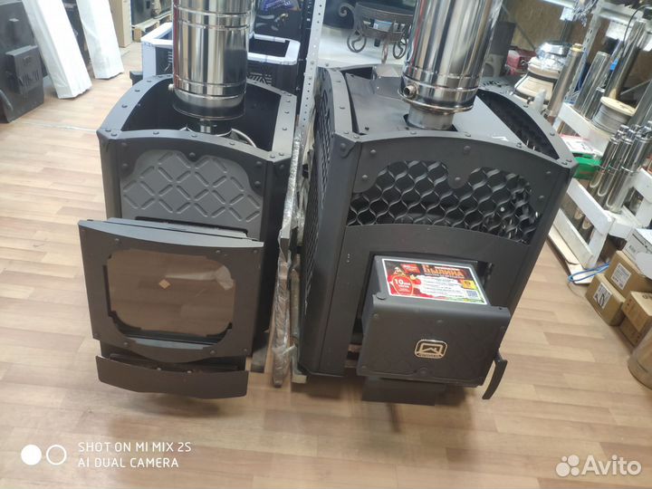 Печь для бани Былина-24 Ч Панорама