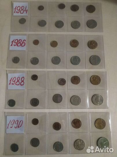 Годовые наборы монет СССР