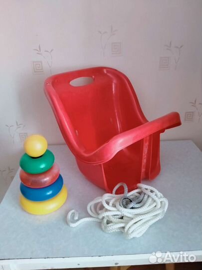 Качели детские подвесные со спинкой